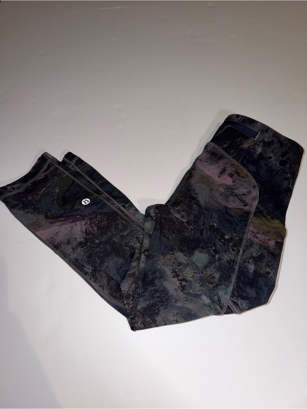 lululemon athletica Black Multi Printed Leggings